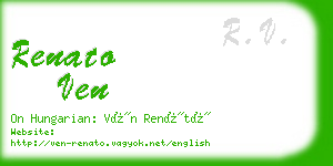 renato ven business card